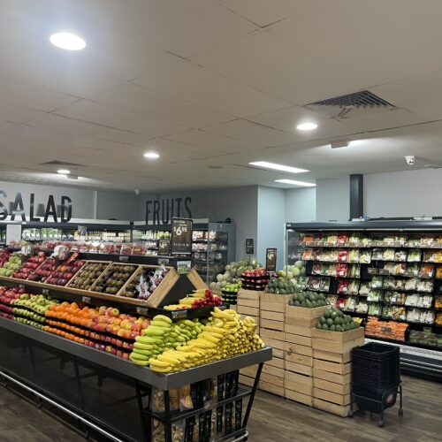 Comprehensive upgrade of the existing fluorescent lighting system to an energy-efficient LED solution throughout the IGA Taylor Rd store 5