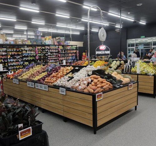 Electrical mechanic work by MECS powering refrigeration and general systems at Spencer Park IGA with vibrant produce display