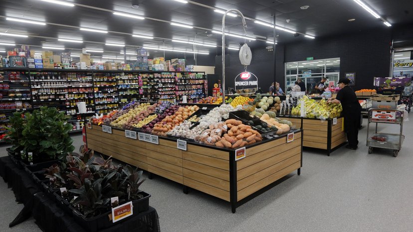 Electrical mechanic work by MECS powering refrigeration and general systems at Spencer Park IGA with vibrant produce display