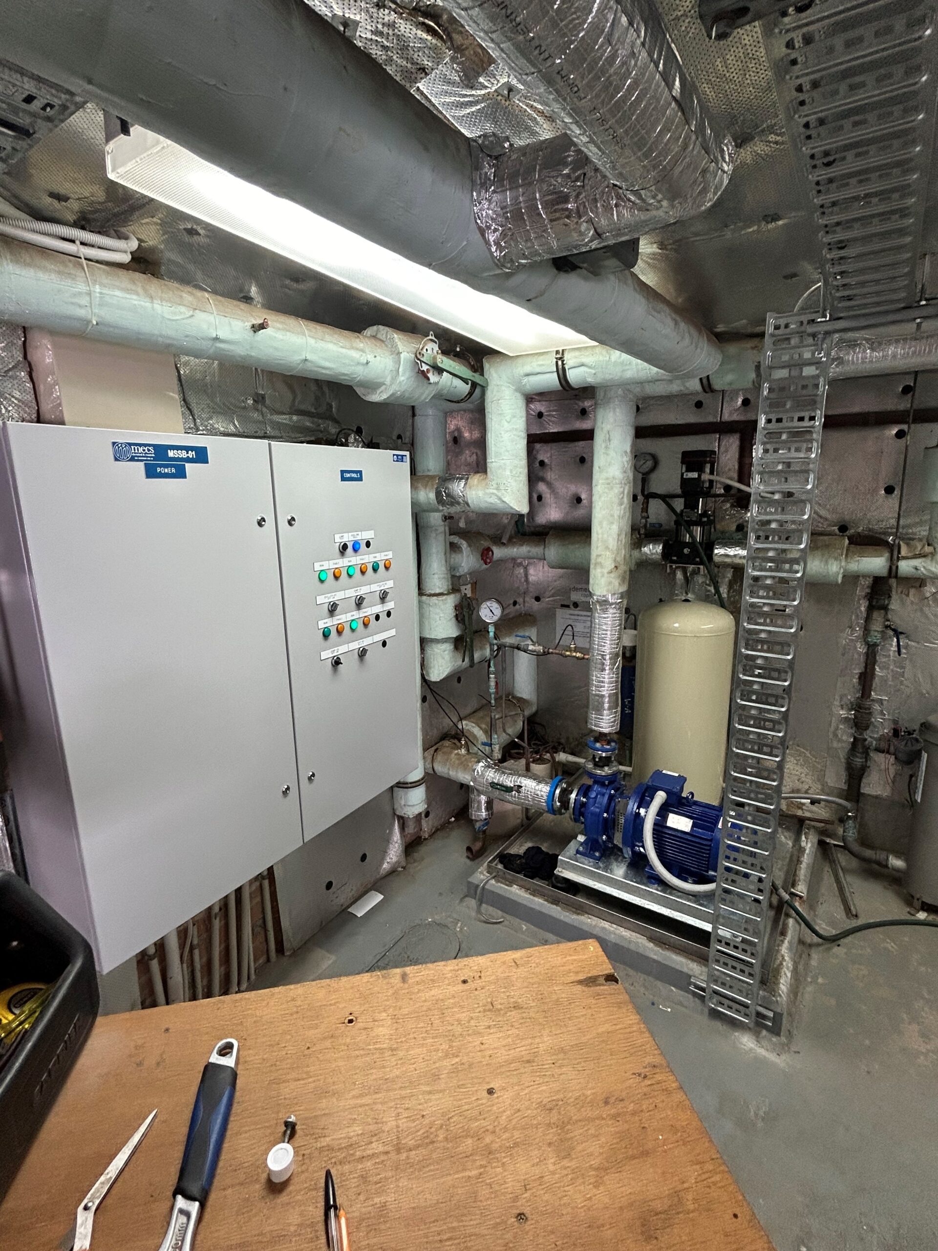 HVAC control system by MECS installed in high residential property to ensure efficient and rapid chiller upgrade performance