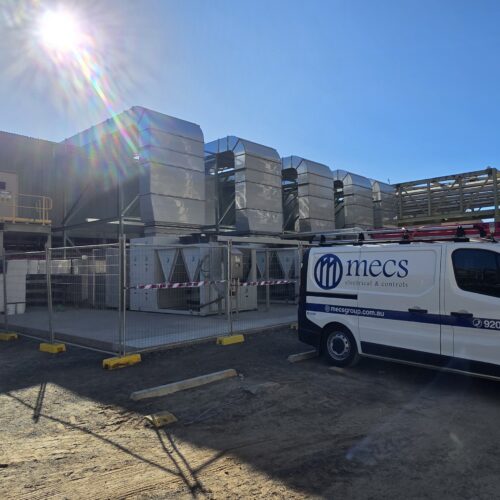 MECS van parked at Boddington Gold Mine during HVAC control system work in progress