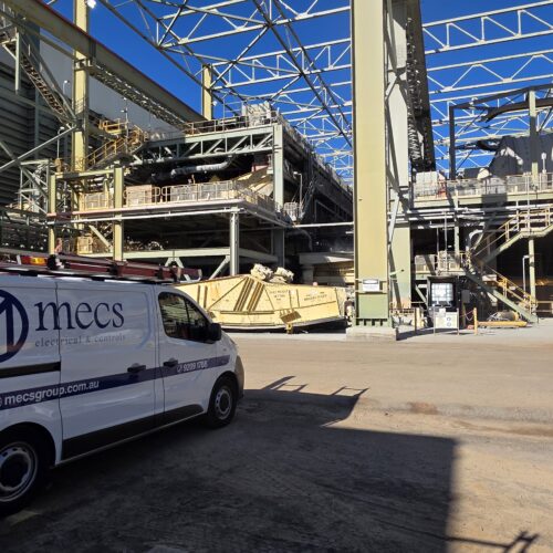MECS van parked at Boddington Gold Mine during HVAC control system work in progress